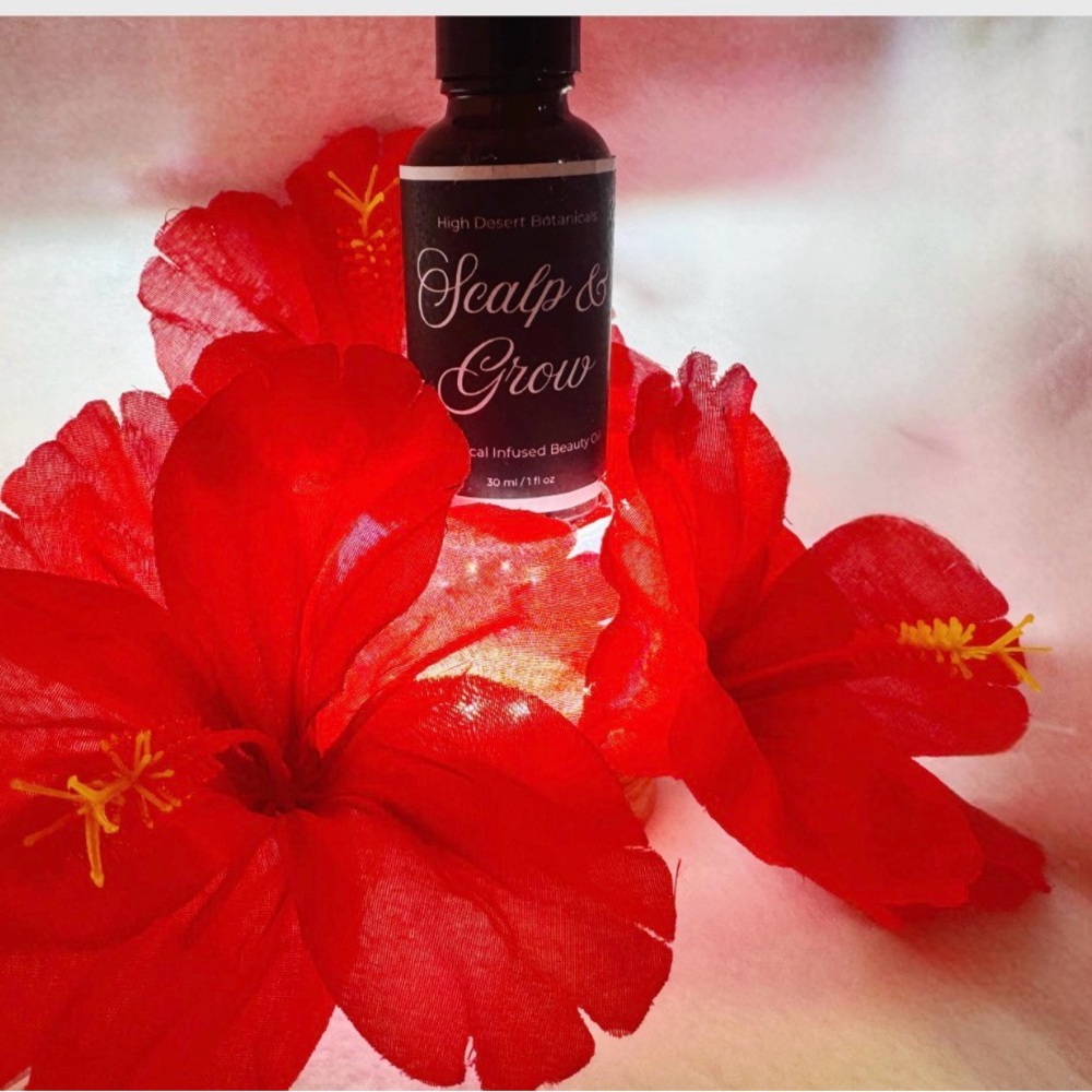 Natures Botox! Hibiscus infused oil! Scalp and grow!